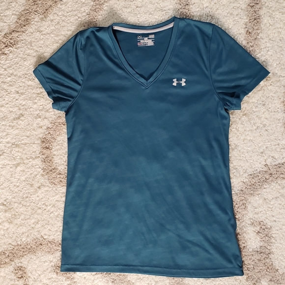 Blue UNDER ARMER Workout Tee. Women's Large. Loose fit. - Picture 1 of 5